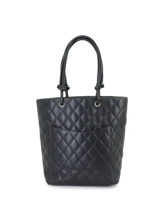 Chanel Cambon Line Tote Calfskin Black Silver - Picture 2 of 10